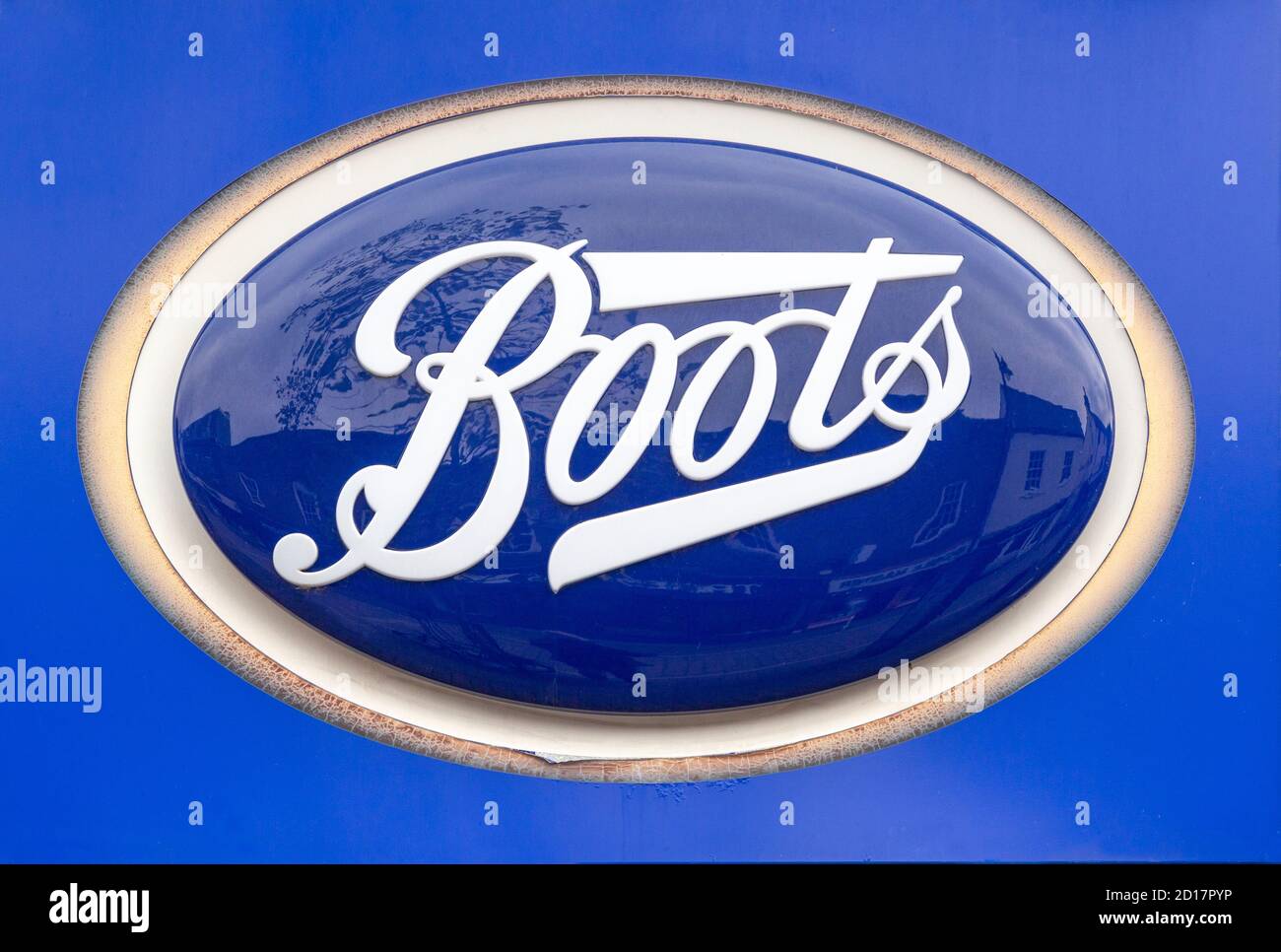 Close up of Boots chemist brand logo England, UK Stock Photo