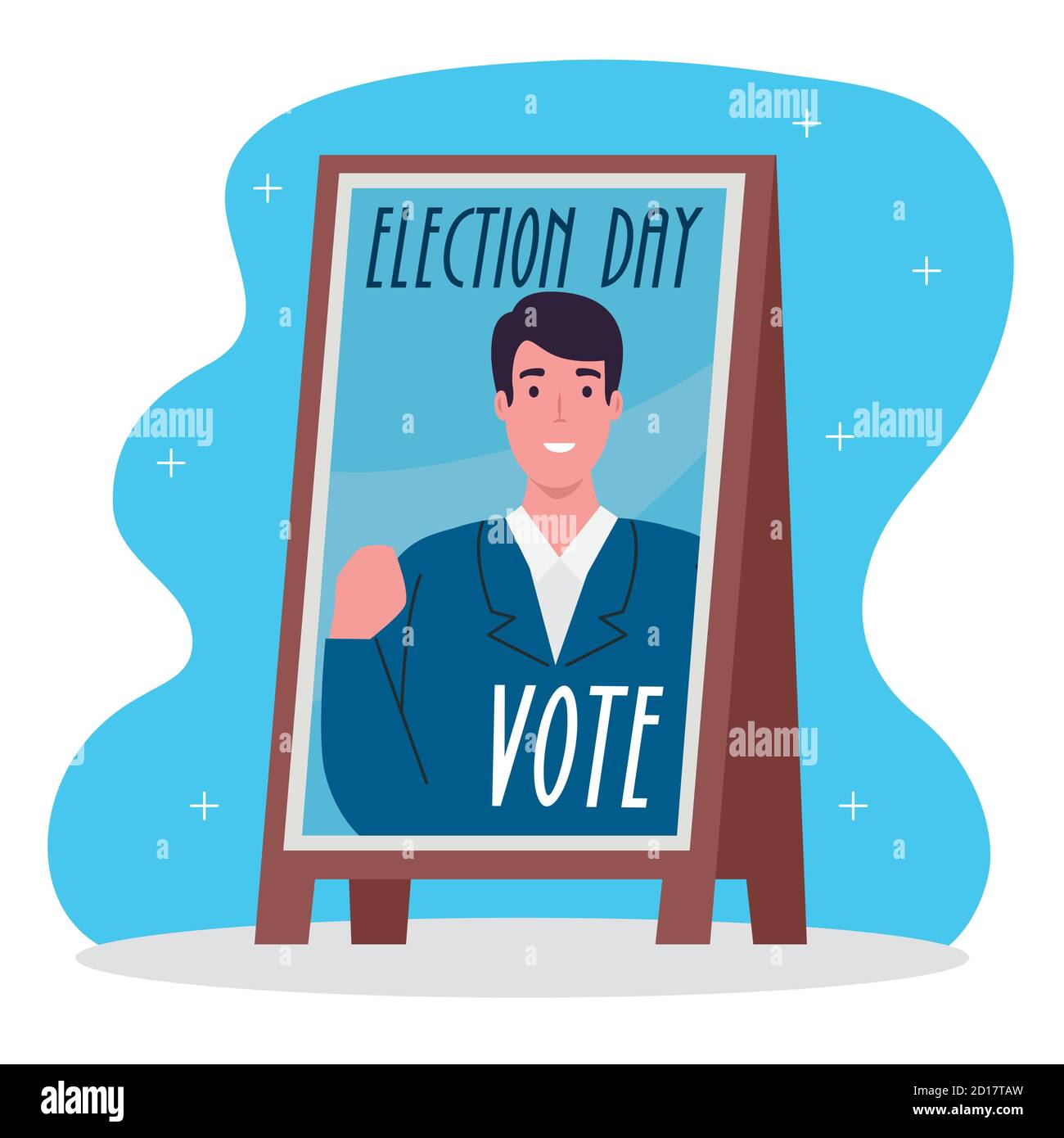 Vote elections day president banner vector design Stock Vector Image