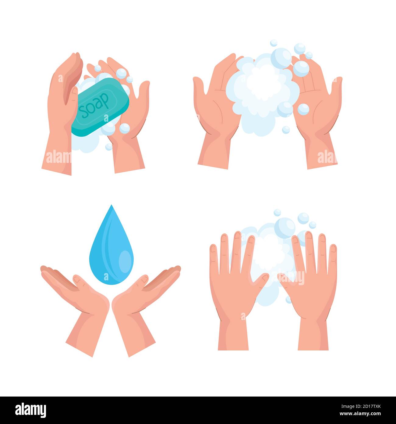 Global handswashing day set icons vector design Stock Vector Image ...