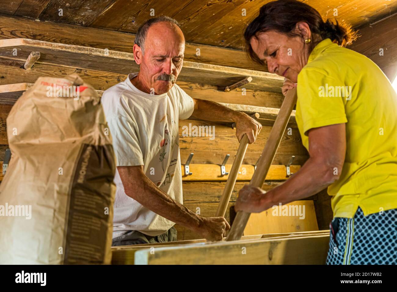 Bread-Baking workshop in Goppenstein-Erschmatt, Switzerland Stock Photo