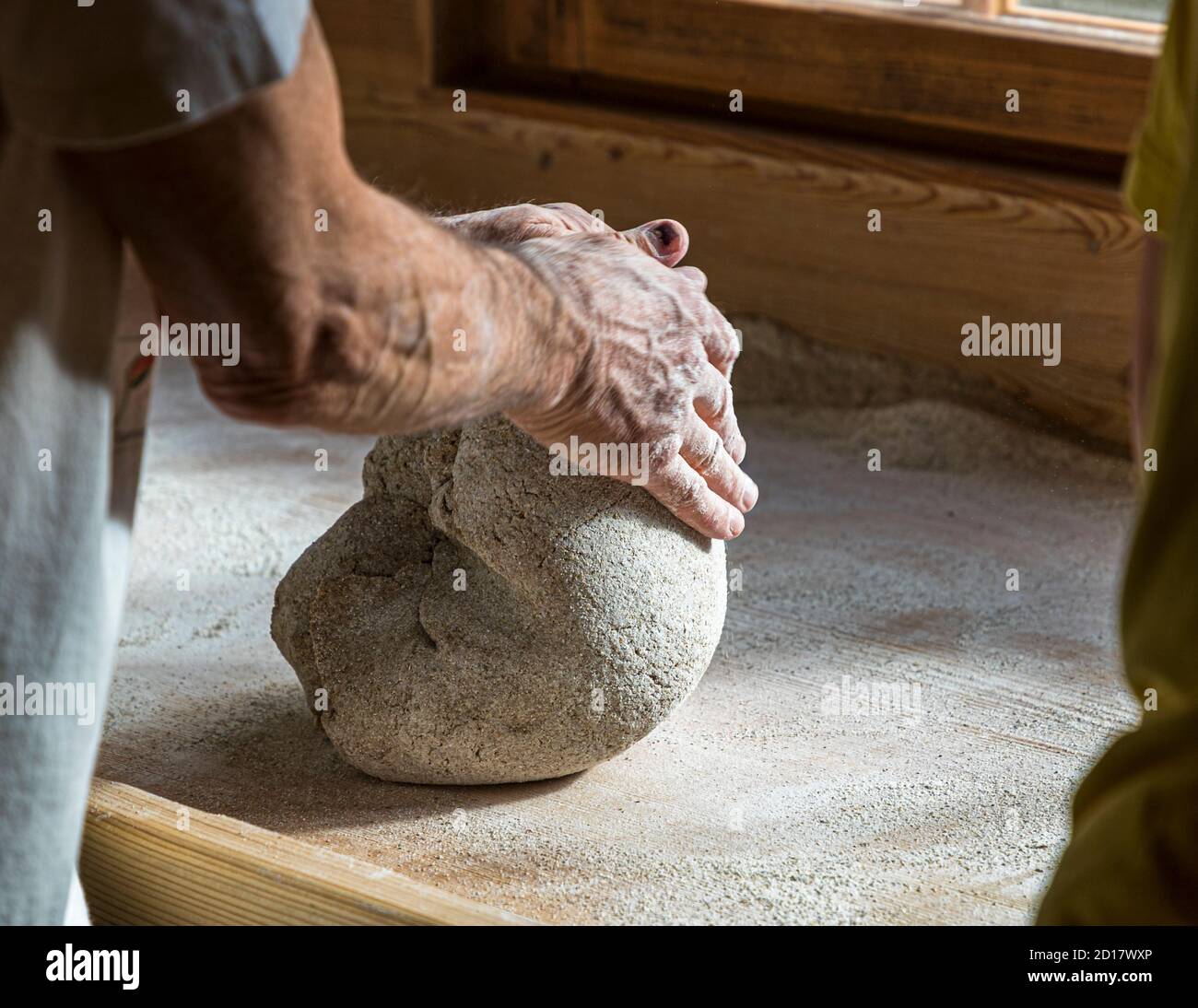 Bread-Baking workshop in Goppenstein-Erschmatt, Switzerland Stock Photo