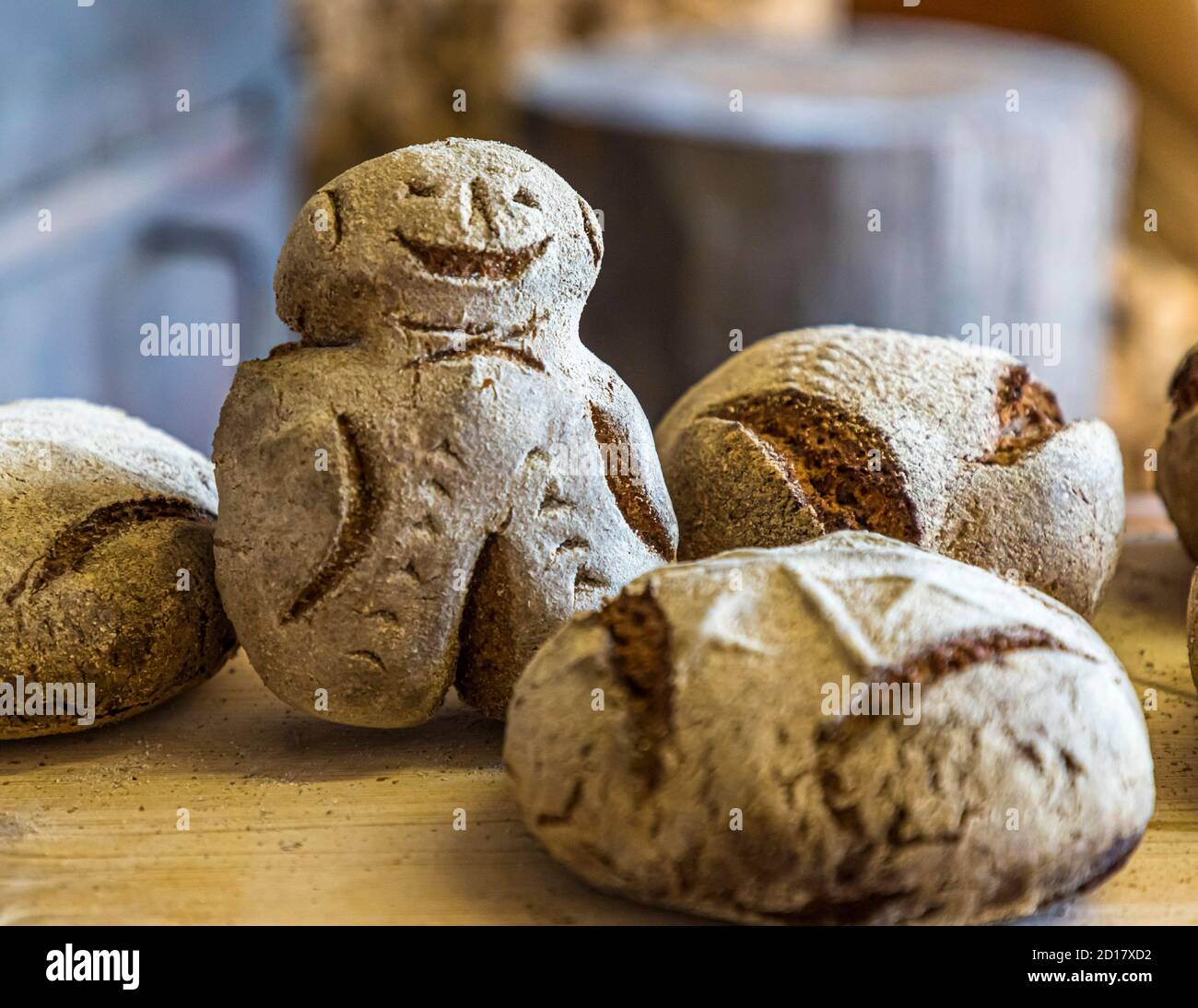 Bread-Baking workshop in Goppenstein-Erschmatt, Switzerland Stock Photo
