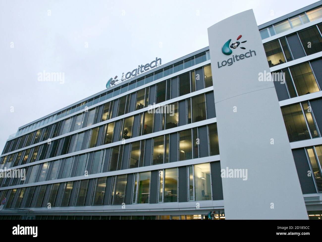 Logitech headquarters are pictured in Morges near Lausanne January 6, 2009.  Logitech International, the world's largest computer mouse maker, said it  plans to cut 15 percent of its workforce and withdrew its
