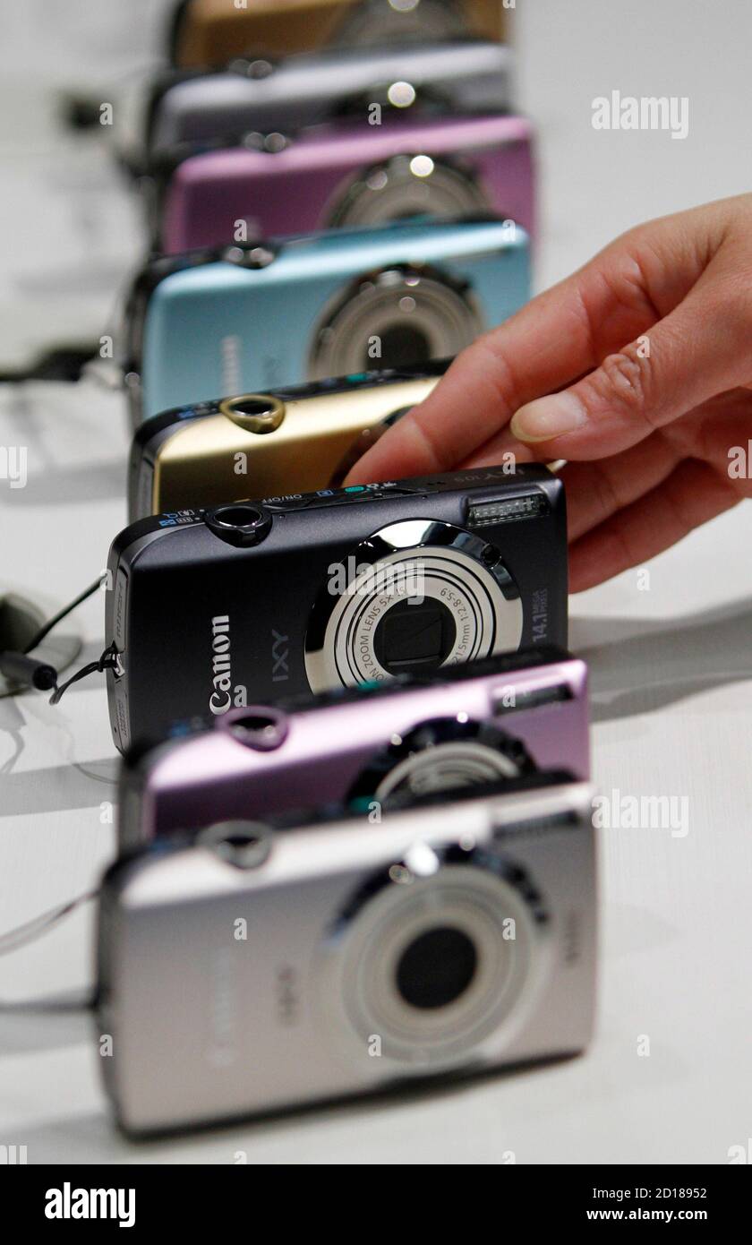 https www alamy com cameras from canon incs compact ixy series are displayed at the company showroom in tokyo april 26 2010 japans canon inc raised its annual outlook closer to market expectations on monday after posting a more than fourfold jump in quarterly profit on brisk demand for digital cameras and printers reuterstoru hanai japan tags business image379425566 html