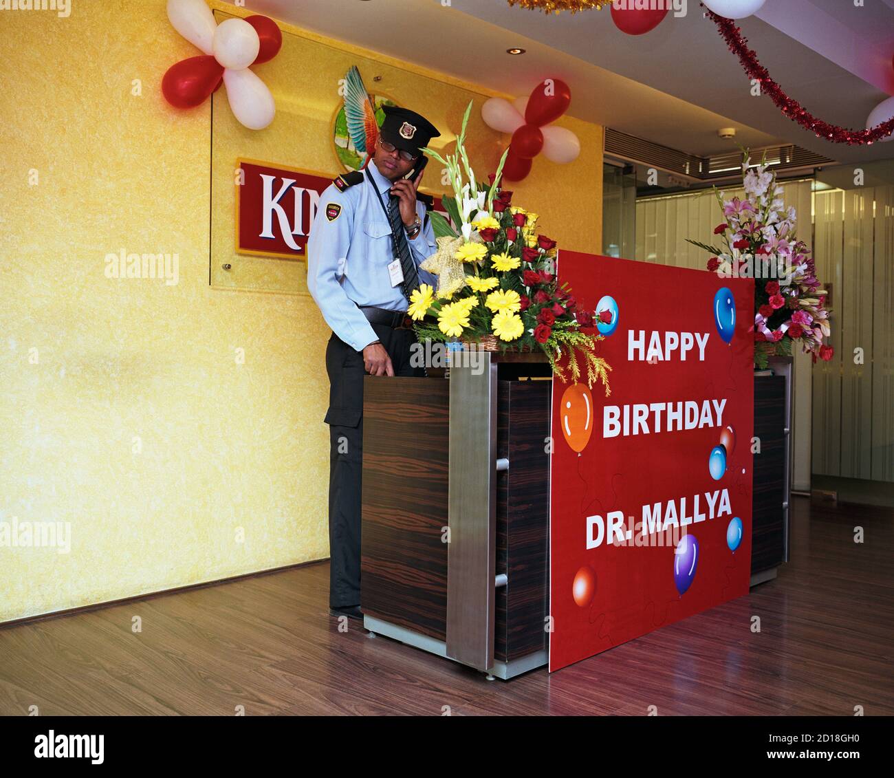 A sign wishing Dr. Vijay Mallya a happy birthday Stock Photo - Alamy