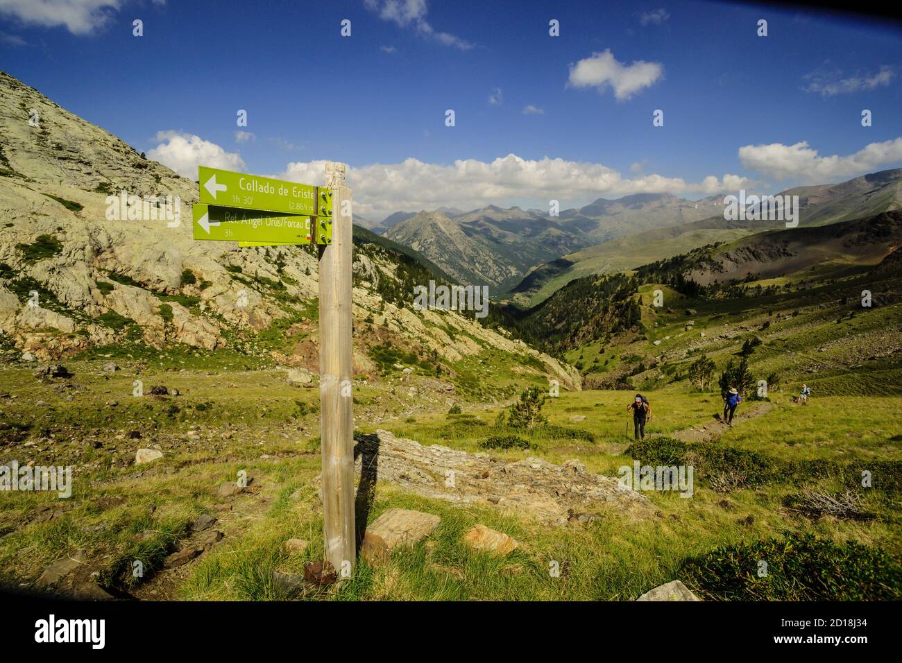 Camino de los Millares, - camino de Eriste -, Valle de Gistaín, Pirineo Aragones, Huesca, Spain. Stock Photo