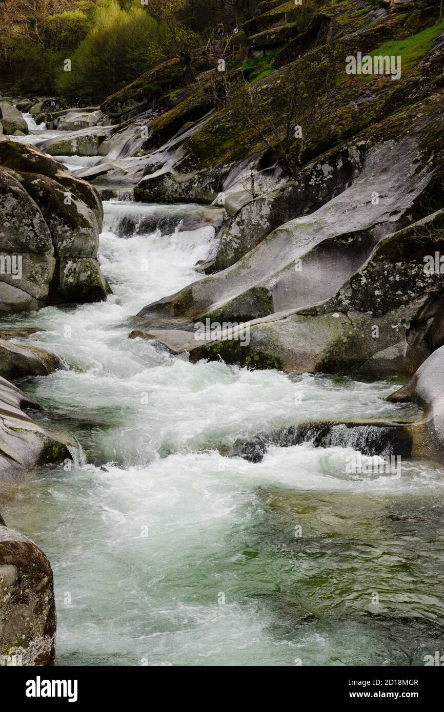 Los Pilones, reserva natural Garganta de los Infiernos, sierra de Tormantos, valle del Jerte, Cáceres, Extremadura, Spain, europa Stock Photo