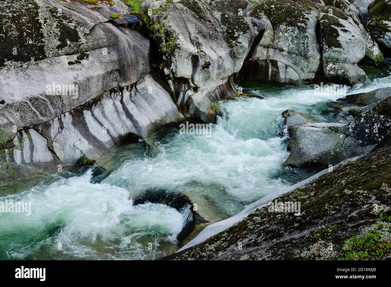 Los Pilones, reserva natural Garganta de los Infiernos, sierra de Tormantos, valle del Jerte, Cáceres, Extremadura, Spain, europa Stock Photo