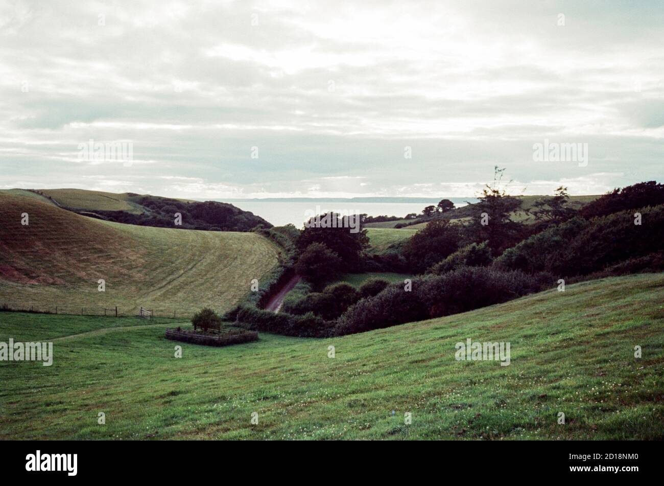 View from Bolberry towards Hope Cove, Kingsbridge, Devon, England, United Kingdom. Stock Photo