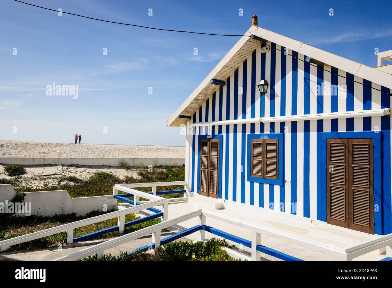 casas de colores,Costa Nova, Beira Litoral, Portugal, europa Stock Photo