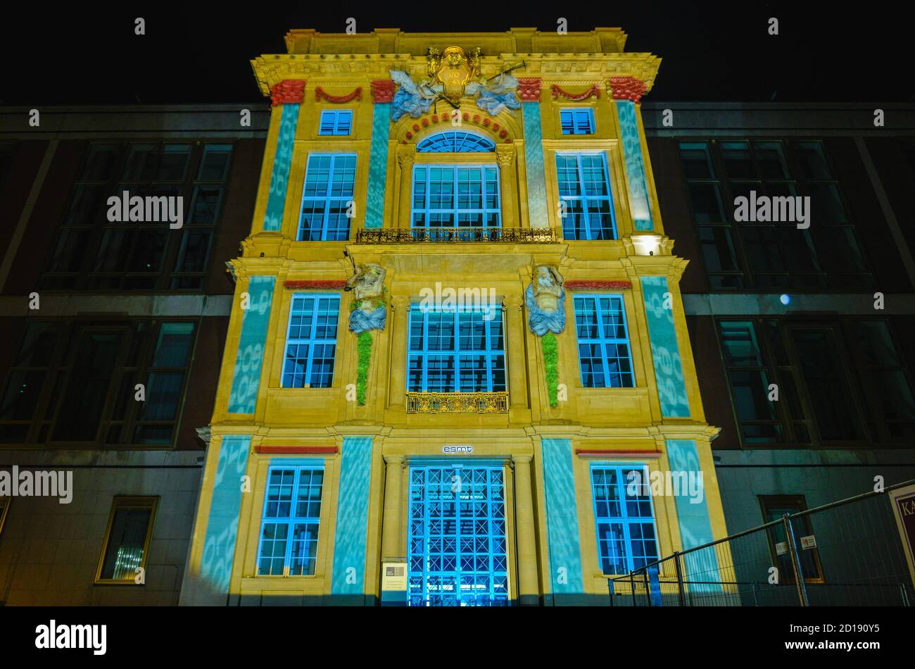 Festival of Lights, council of state building, castle square, middle, Berlin, Germany, Staatsratsgebaeude, Schlossplatz, Mitte, Deutschland Stock Photo