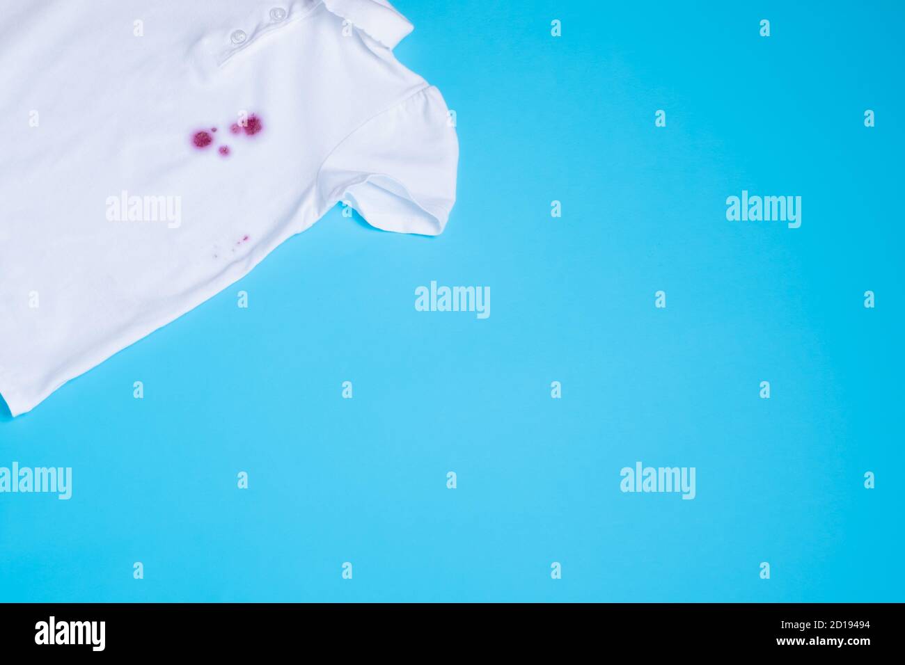 Dirty pink stain on clothes. daily life dirty stain for wash and clean