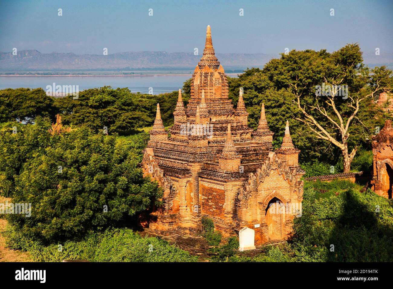 Pagodas and temples of Bagan in Myanmar, formerly Burma, a world heritage site in Asia Stock Photo
