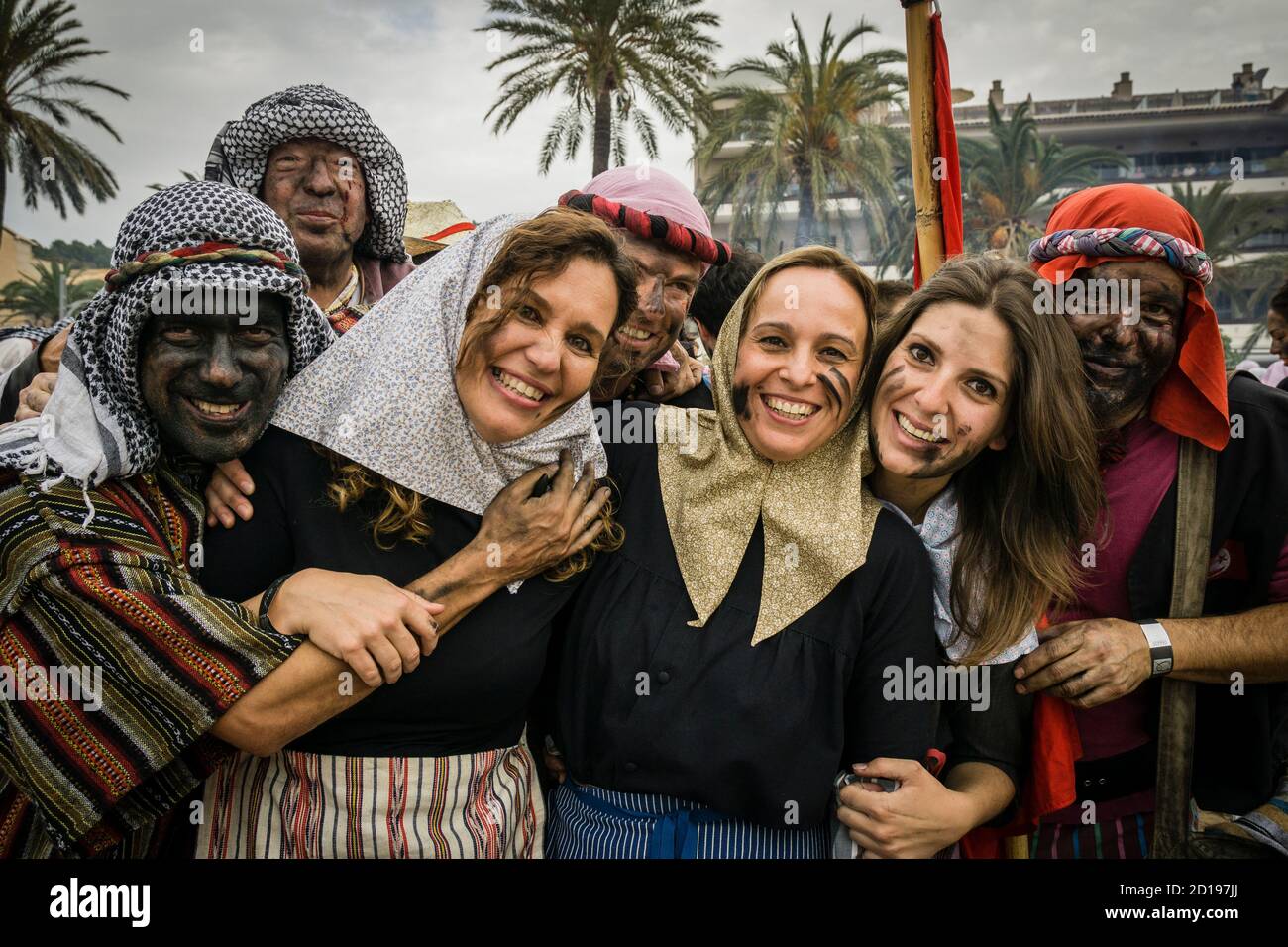 Es Firo, Moors and Christians celebration of victory over the Barbary corsairs of May 11, 1561, Soller, Mallorca, Balearic Islands, Spain Stock Photo