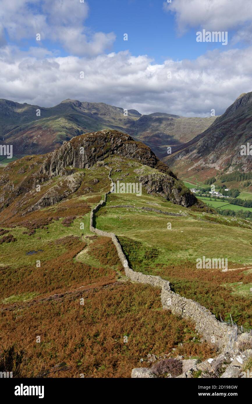 Side PIke is a lovely little peak to aim for as you descend the North Western flank of Lingmoor Fell in the English Lake District Stock Photo
