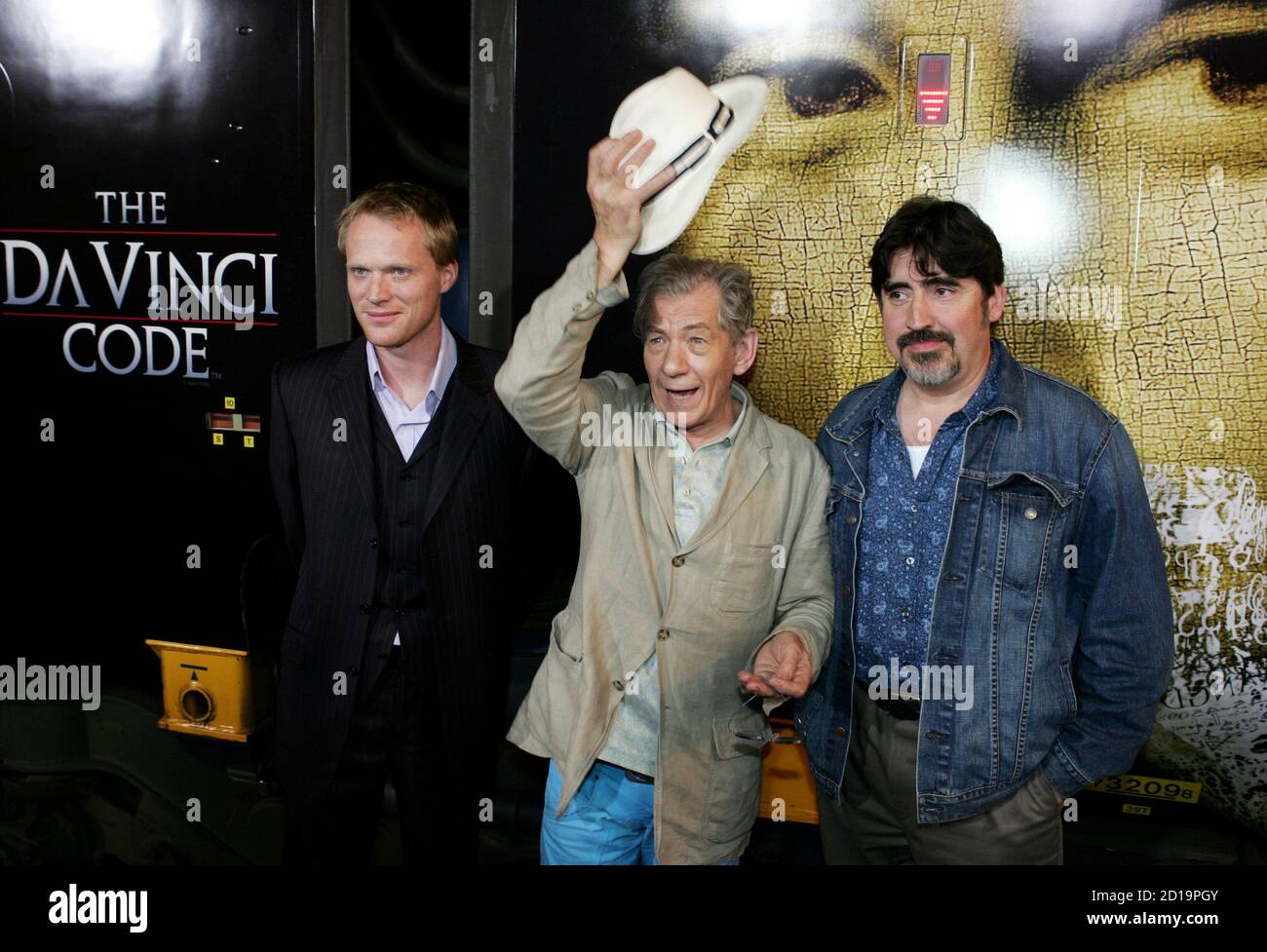 British Cast Members Of The Movie The Da Vinci Code From L R Paul Bettany Ian Mckellen And Alfred Molina Pose After Their Arrival At The Cannes Train Station May 16 2006 In