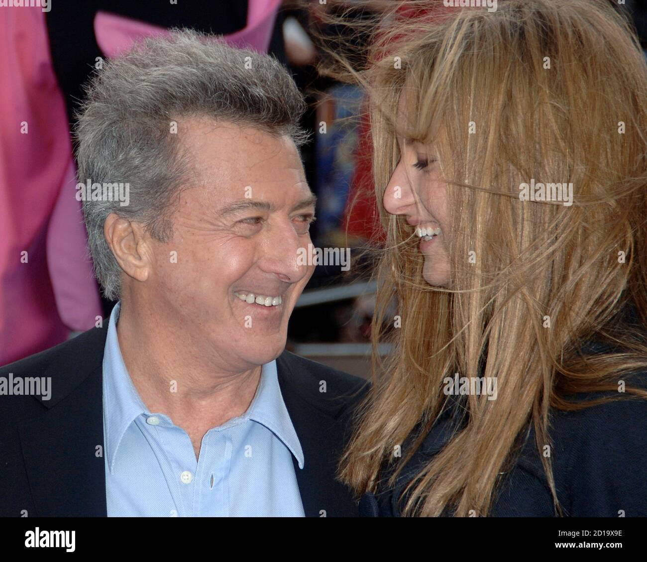 U.S. actor Dustin Hoffman and daughter Alexandra pose at the premiere of "Mr Magorium's Wonder