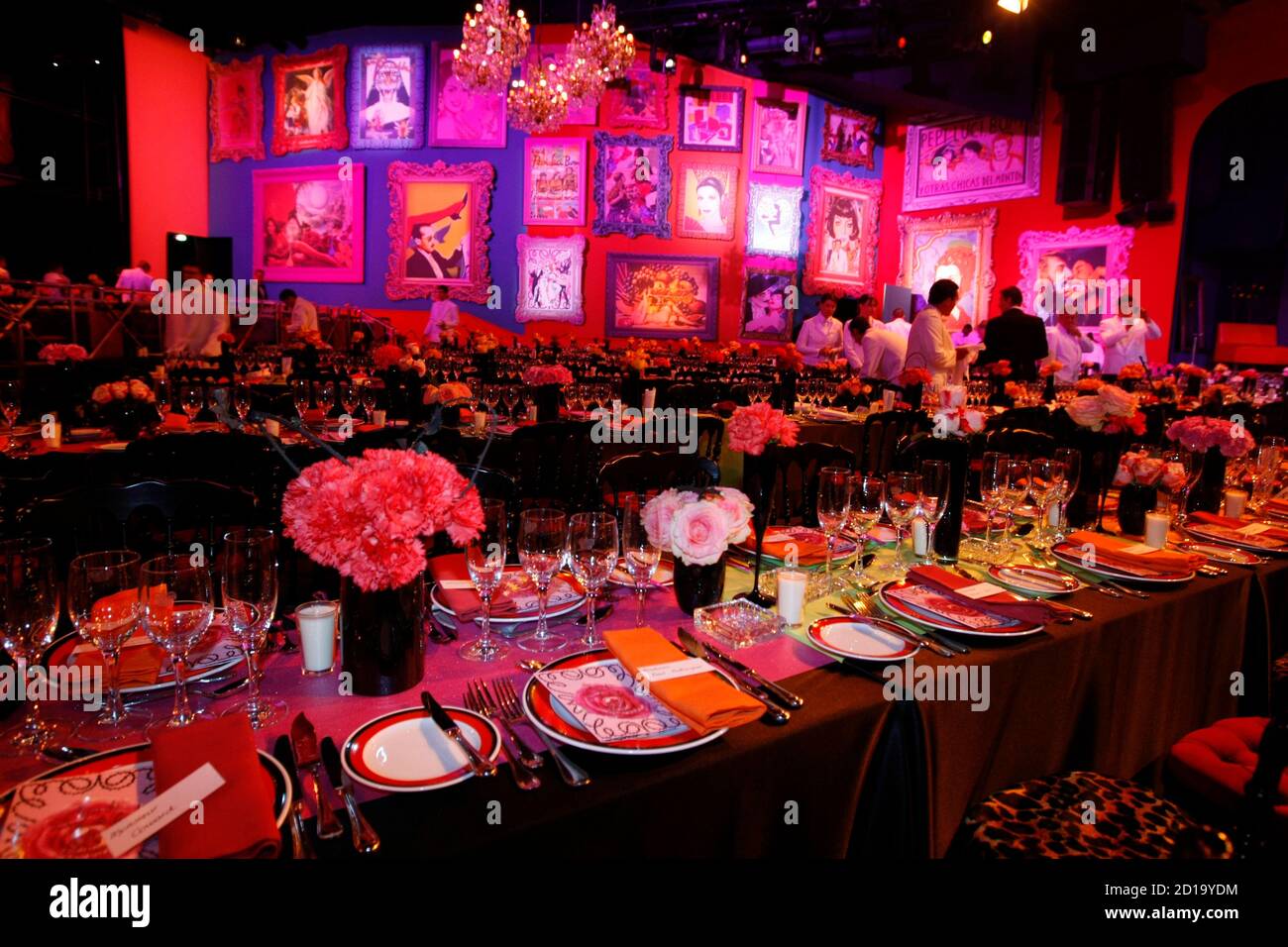 A general view of the "salle des etoiles" (room of the stars) at the Monte  Carlo Sporting, where the Bal de la Rose is being held, in Monte Carlo  March 29, 2008.