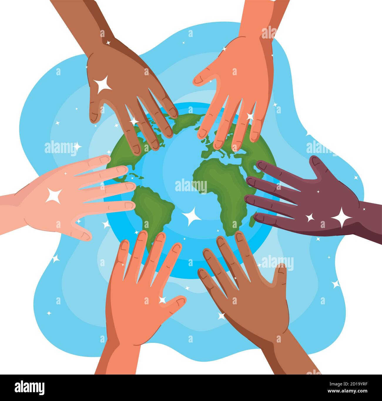 Global handswashing day and hands with world vector design Stock Vector ...