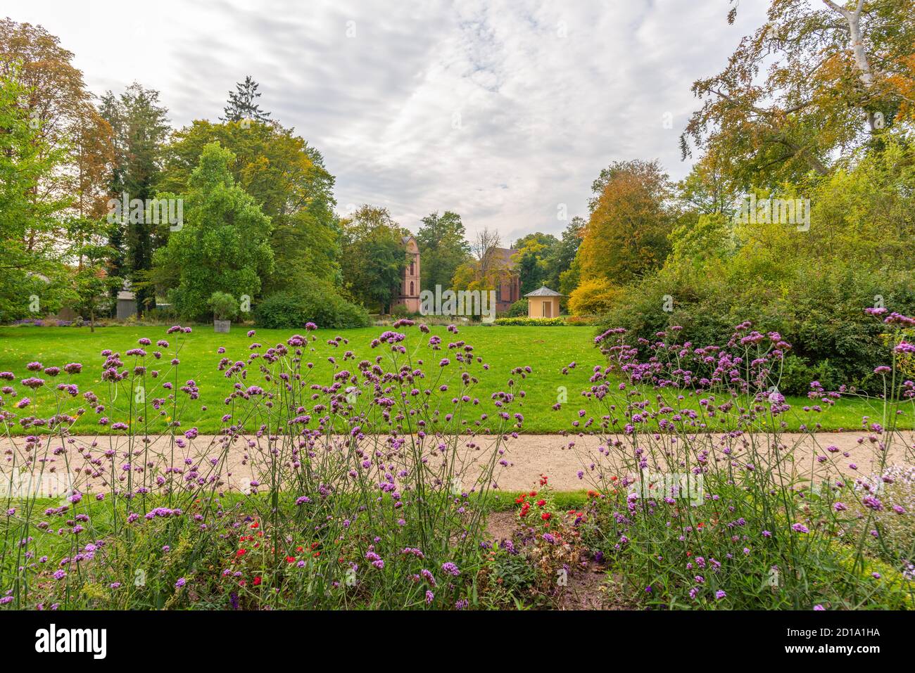 19th century landscape park of Palace Ludwigslust, master gardener J.P. Lenné, Ludwigslust, Mecklenburg-West Pomerania, East Germany, Europe Stock Photo