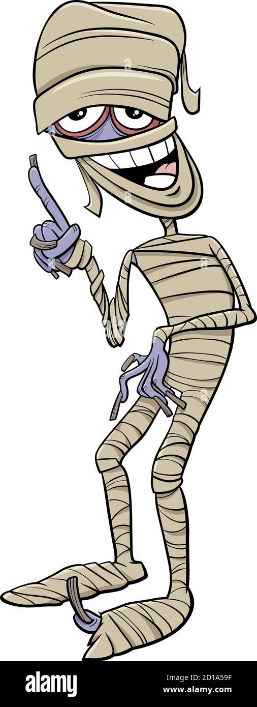 Cartoon Illustration Of Funny Mummy Halloween Character Stock Vector Image Art Alamy
