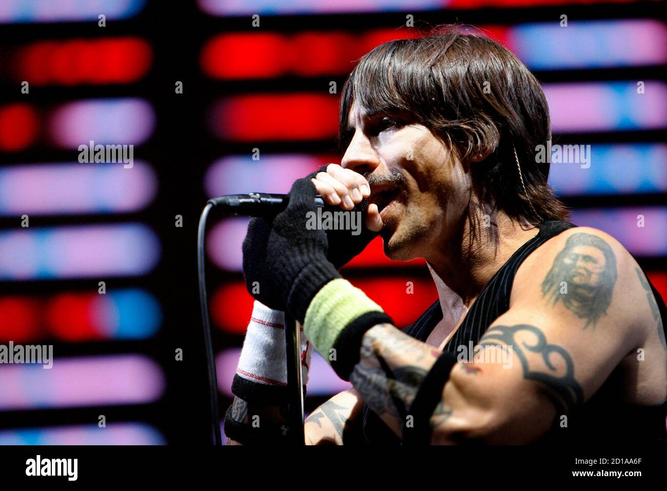 Red hot chili peppers lead singer anthony kiedis performs hires stock