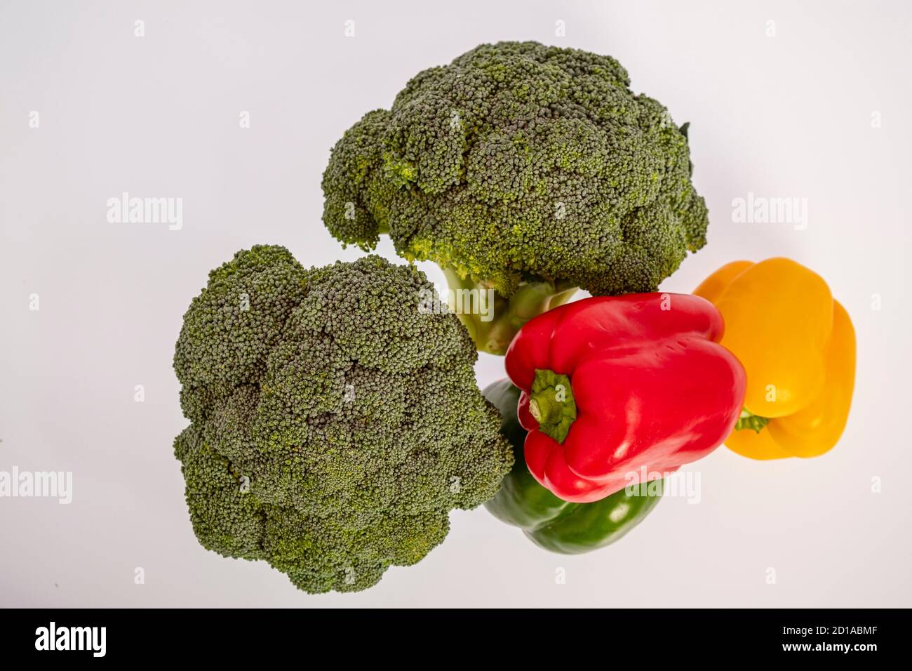 bell peppers and broccoli Stock Photo Alamy