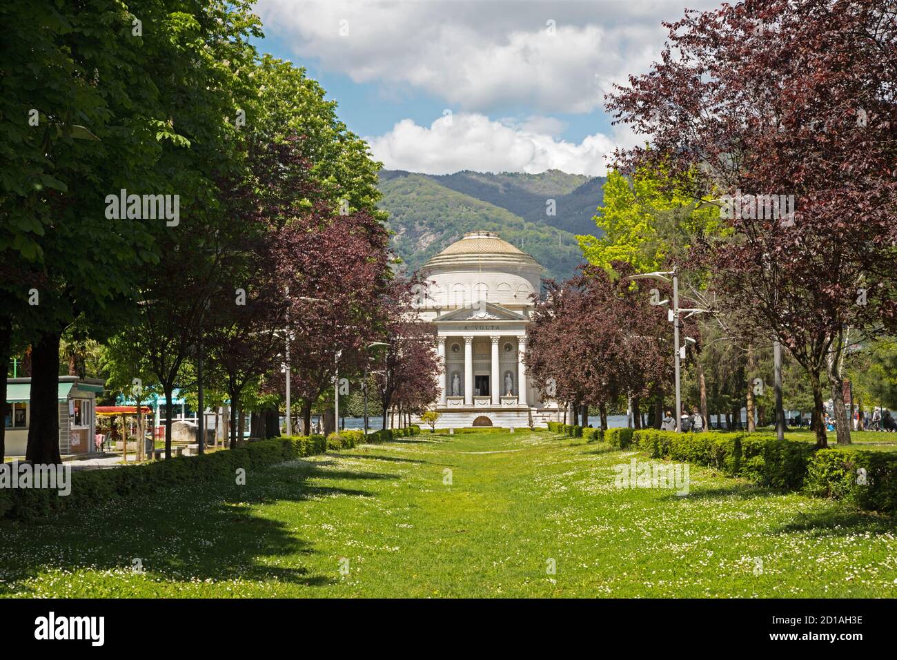 Como - The memorial of Alessandro Volta. Stock Photo