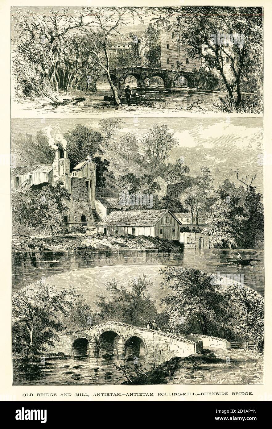 View of Burnside's Bridge, a landmark on the Antietam National ...