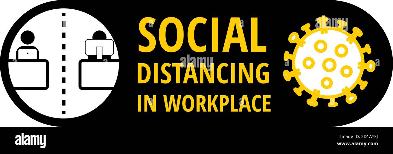 Keep social distance between workplace colleagues Stock Vector Image ...