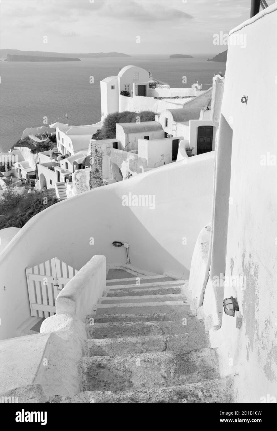 Santorini - The look from Oia to south. Stock Photo