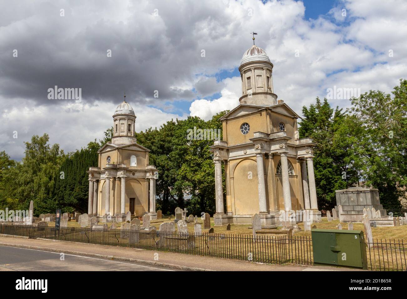 Mistley Towers, the twin towers of the now demolished Church of St. Mary the Virgin at Mistley in Essex, UK. Stock Photo