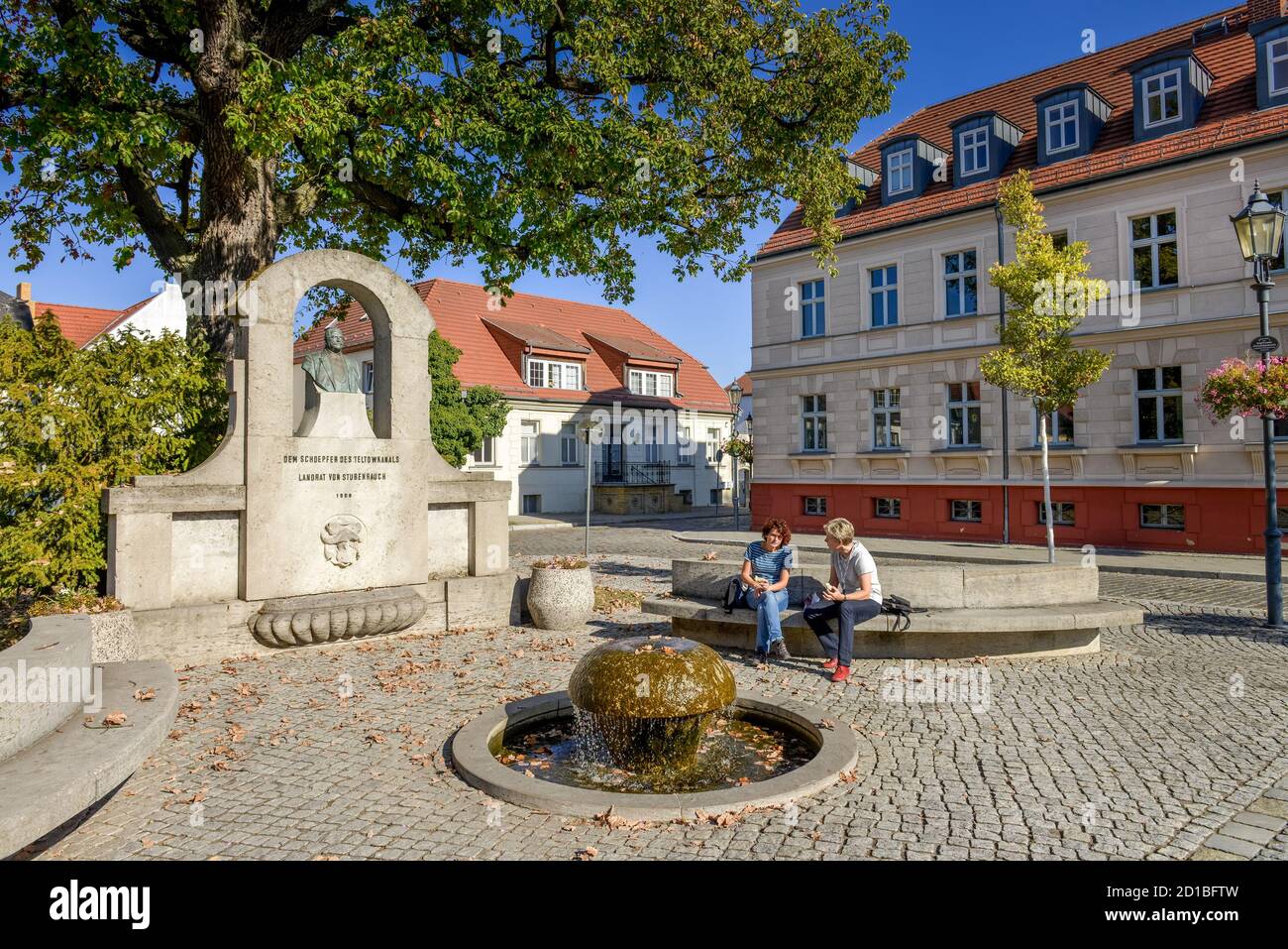 Marketplace, Teltow, Brandenburg, Germany, Marktplatz, Deutschland Stock Photo