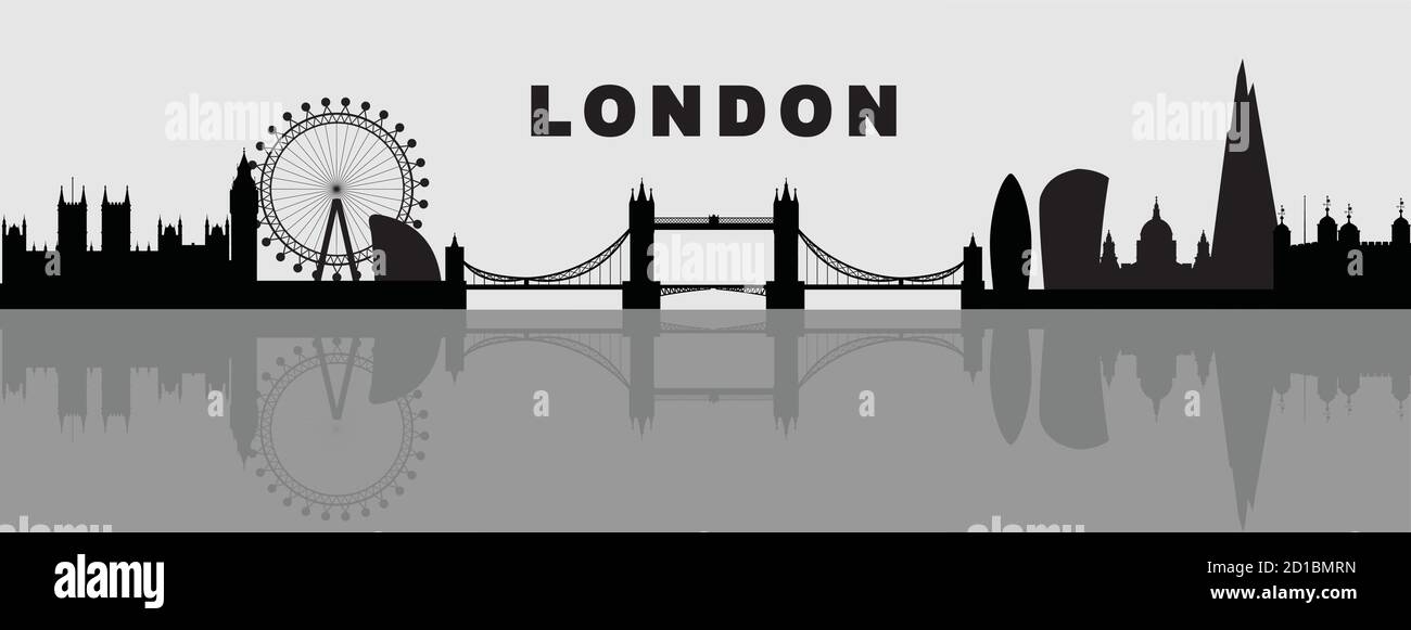Vector illustration of London skyline Stock Vector