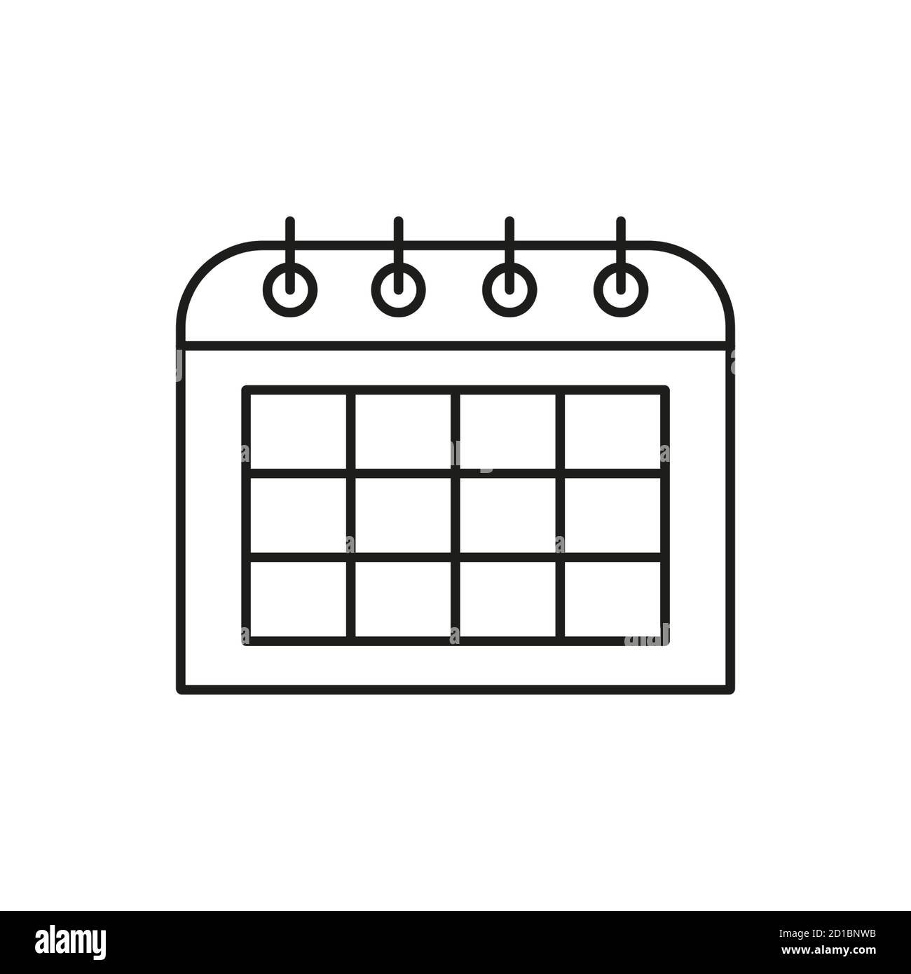 calendar icon element of school icon for mobile concept and web app. Thin  line calendar icon can be used for web and mobile. Premium icon on white  Stock Vector Image & Art -