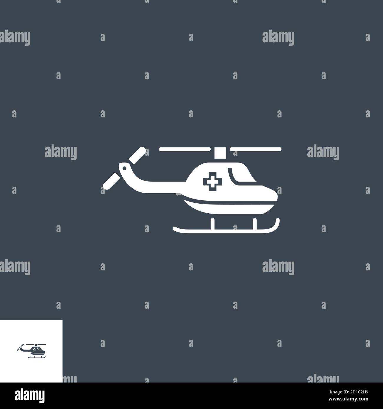 Emergency Helicopter related vector glyph icon. Stock Vector