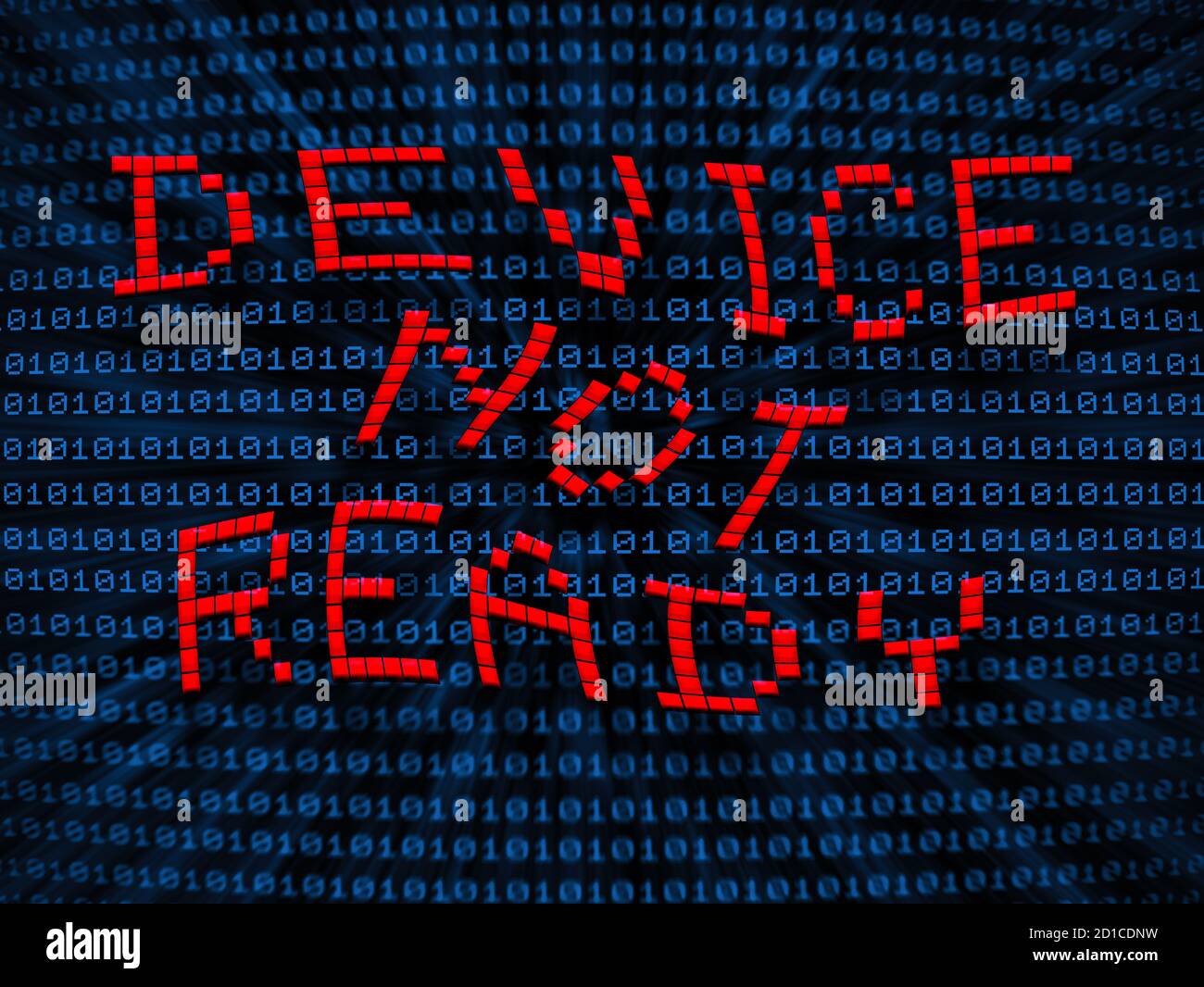 Device not ready on Binary Code background Stock Photo Alamy