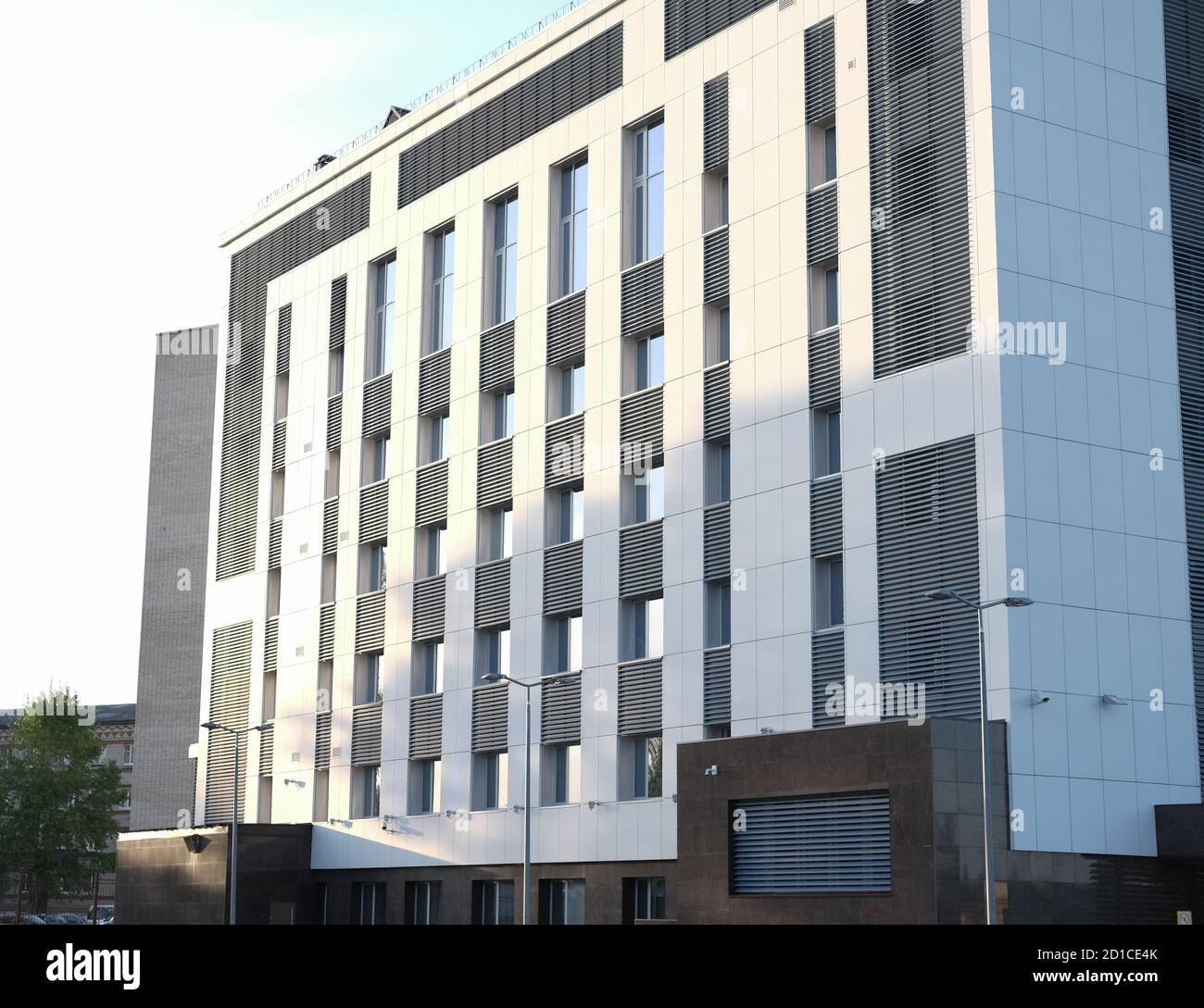 corporate building. oil company office. economic downturn after