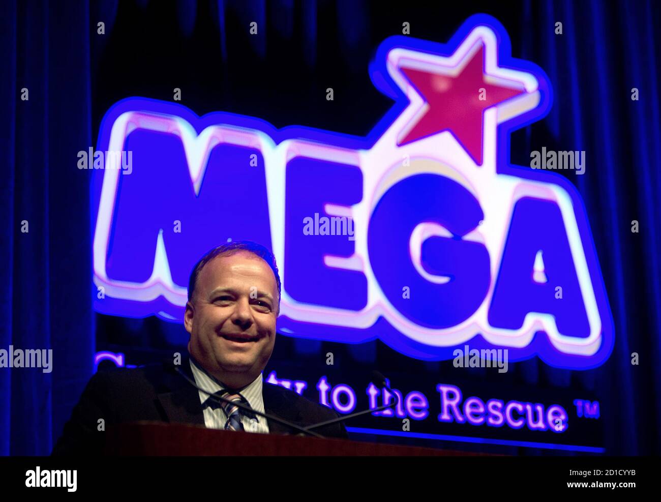 Marc Bertrand, president and chief executive officer of Mega Bloks Inc.,  smiles during their annual general meeting in Montreal, June 15, 2006. The  group unveiled their new branding at the meeting. REUTERS/Christinne