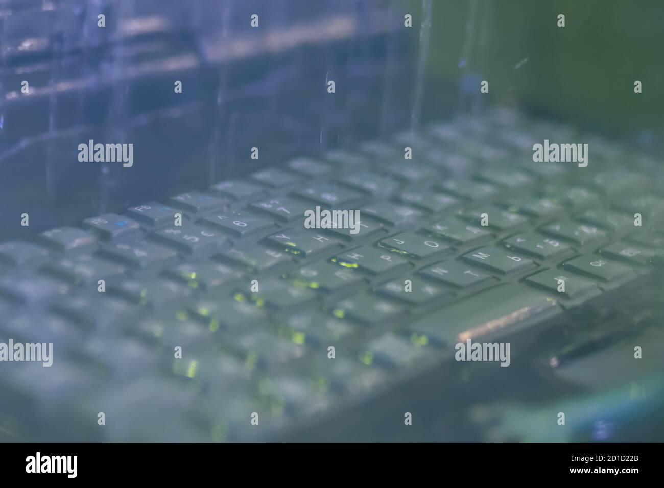 Keyboard of waterproof rugged laptop computer for military, outdoor and