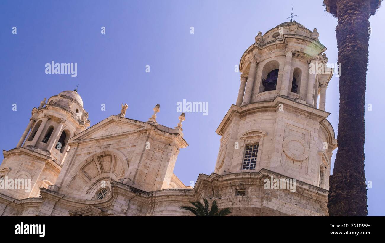 Cathedral of the Holy Cross in Cadiz, Andalusia, Spain Stock Photo
