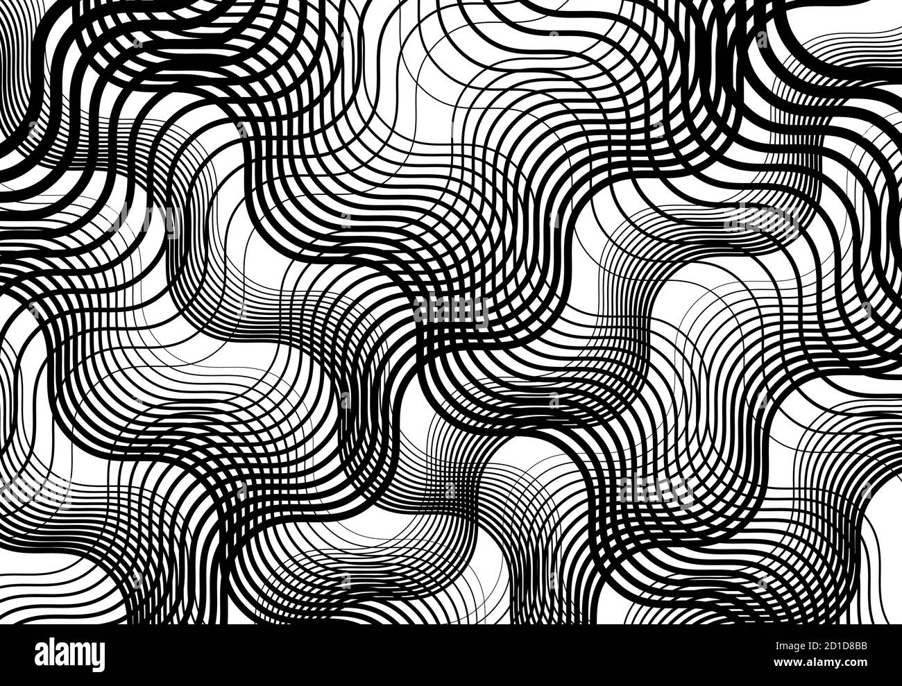 Wavy, billow, undulate lines reticulate, snake-skin mesh, grid ...