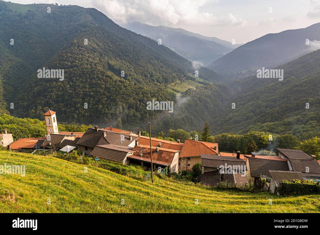 Impressions in the Ticino Muggio Valley, Breggia, Switzerland Stock Photo