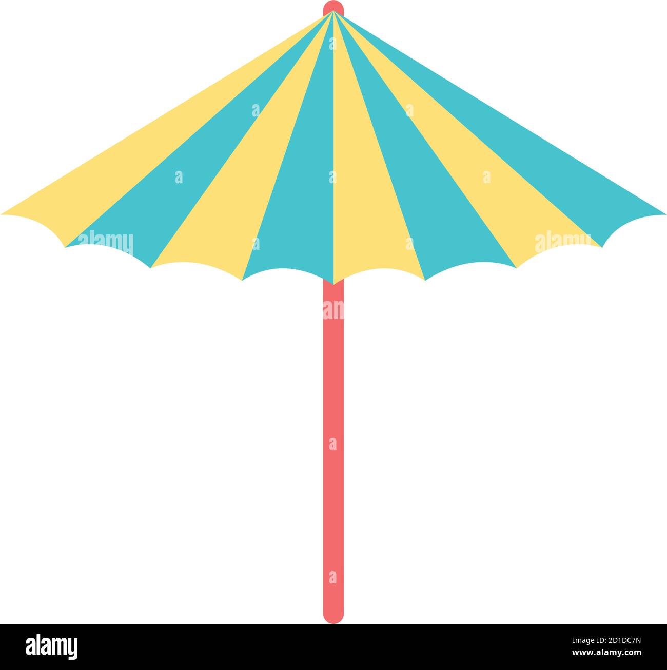 striped umbrella flat style icon vector design Stock Vector Image & Art ...