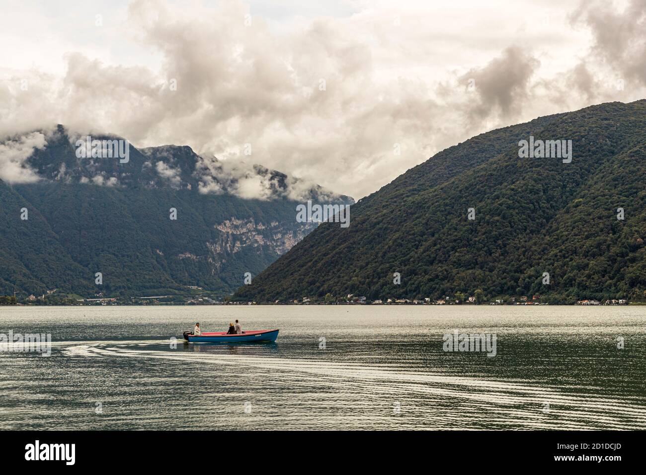 Culinary tour on Lake Lugano in Ticino, Circolo di Carona, Switzerland Stock Photo