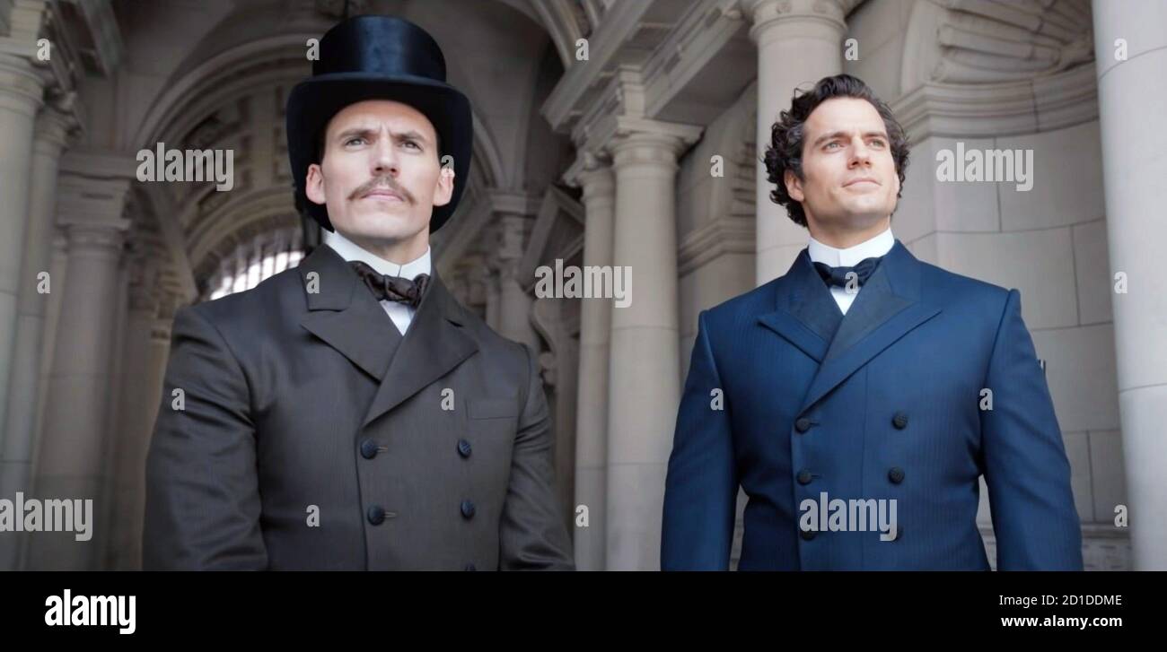 ENOLA HOLMES, from left: Sam Claflin as Mycroft Holmes, Henry Cavill as ...