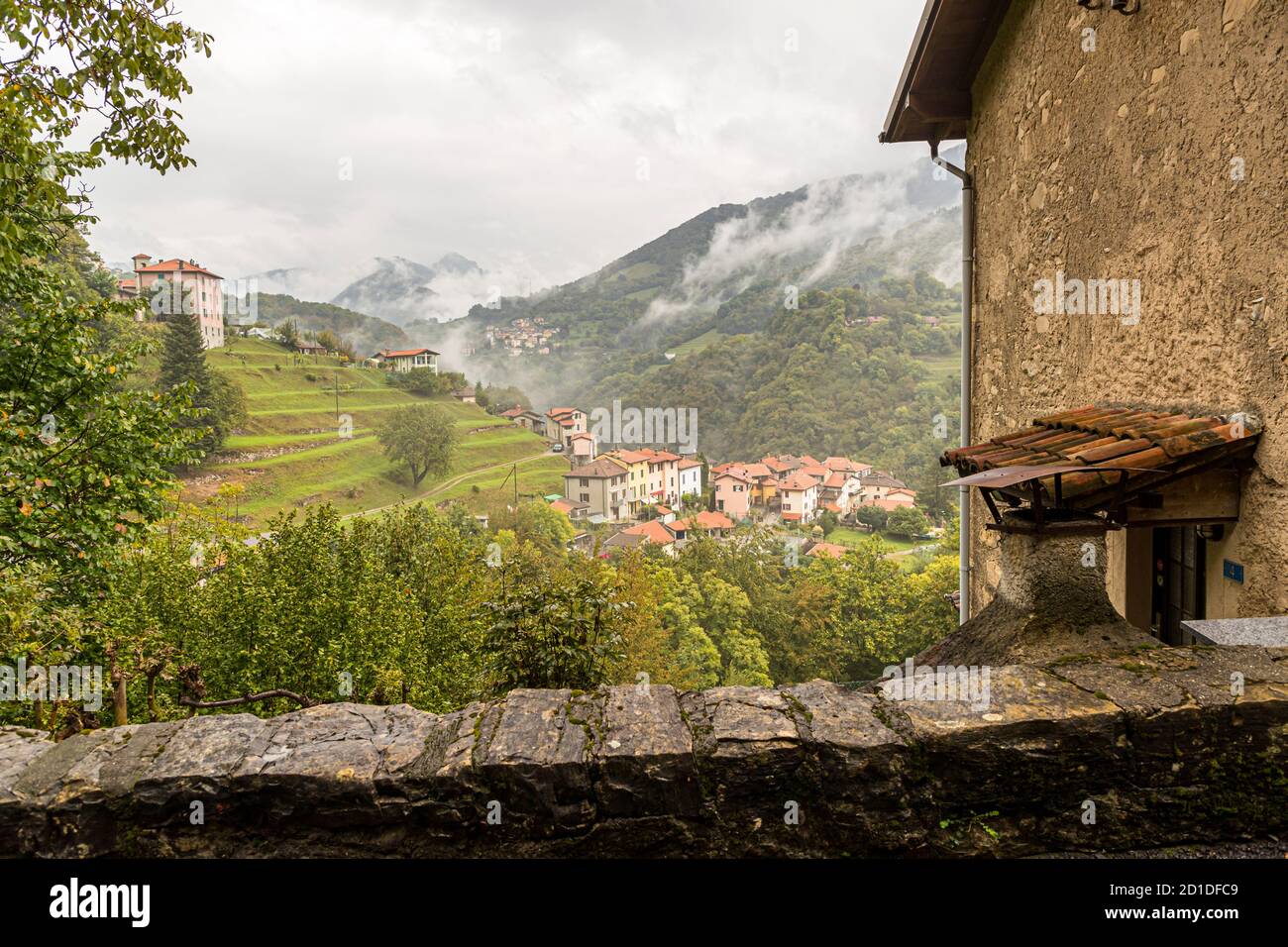 Impressions in the Ticino Muggio Valley, Breggia, Switzerland Stock Photo
