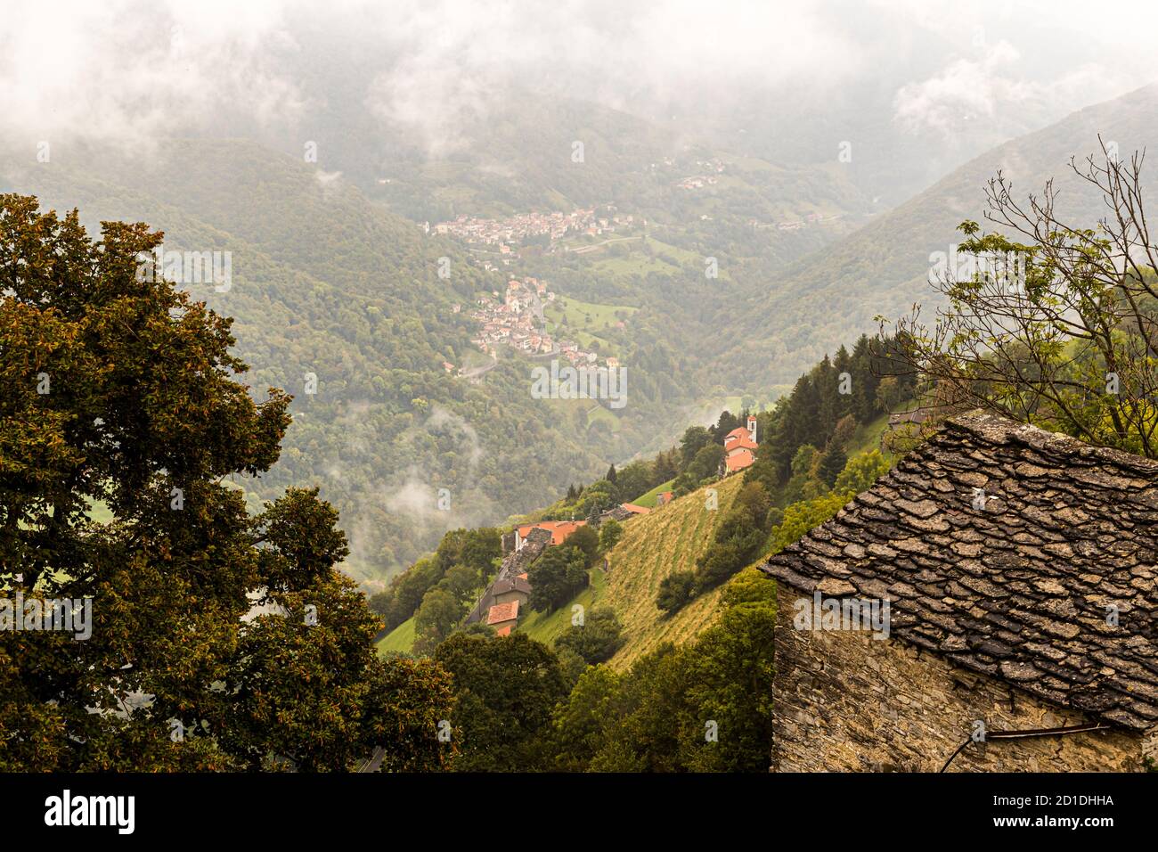 Impressions in the Ticino Muggio Valley, Breggia, Switzerland Stock Photo