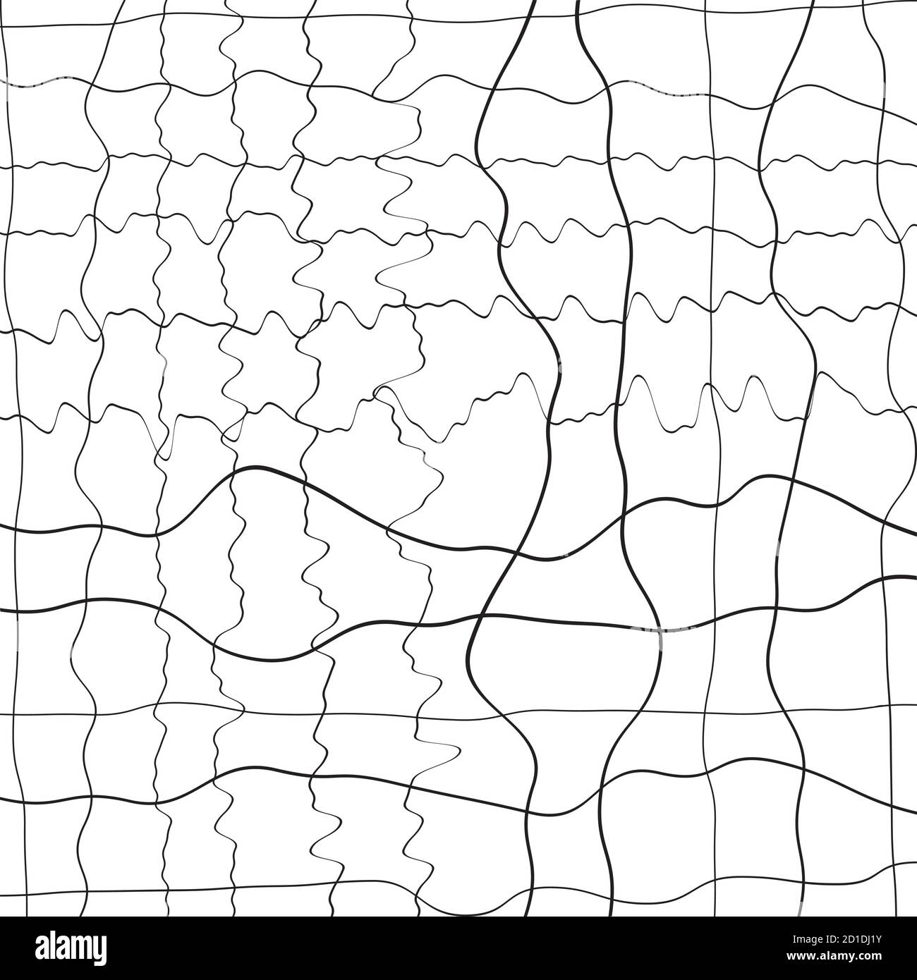 Distorted Cross Element Vector Grid and Mesh with abstract distorted, squiggle, criss-cross waving ...