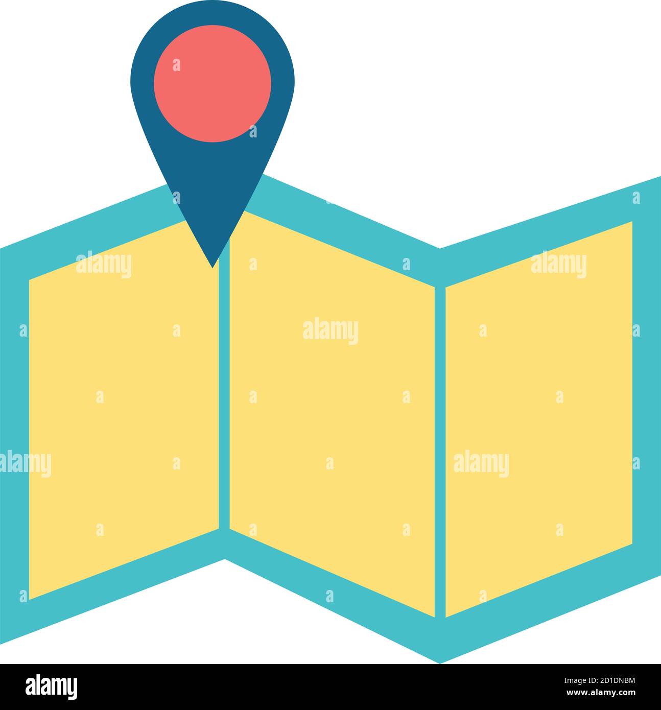 gps mark on map flat style icon vector design Stock Vector Image & Art ...